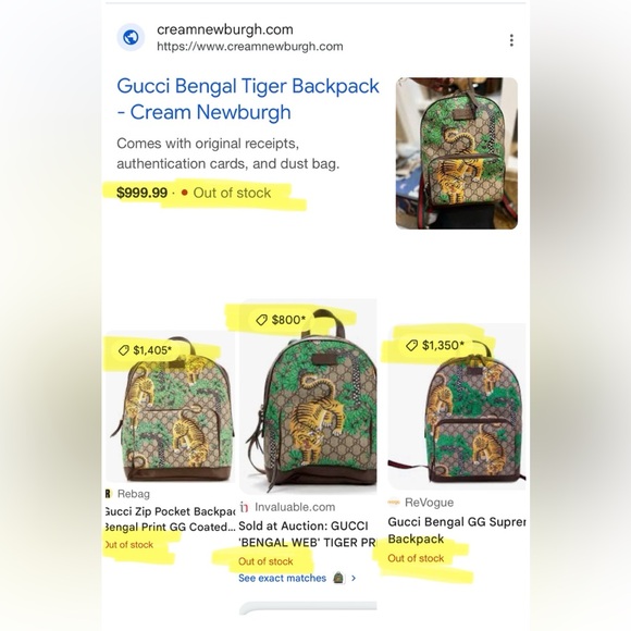 Gucci Belgal GG Supreme Backpack - Picture 16 of 16